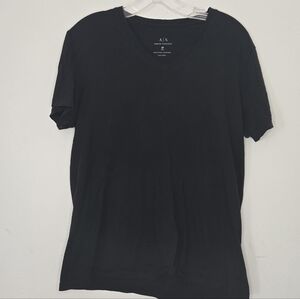 Armani Exchange Black V-Neck Tee